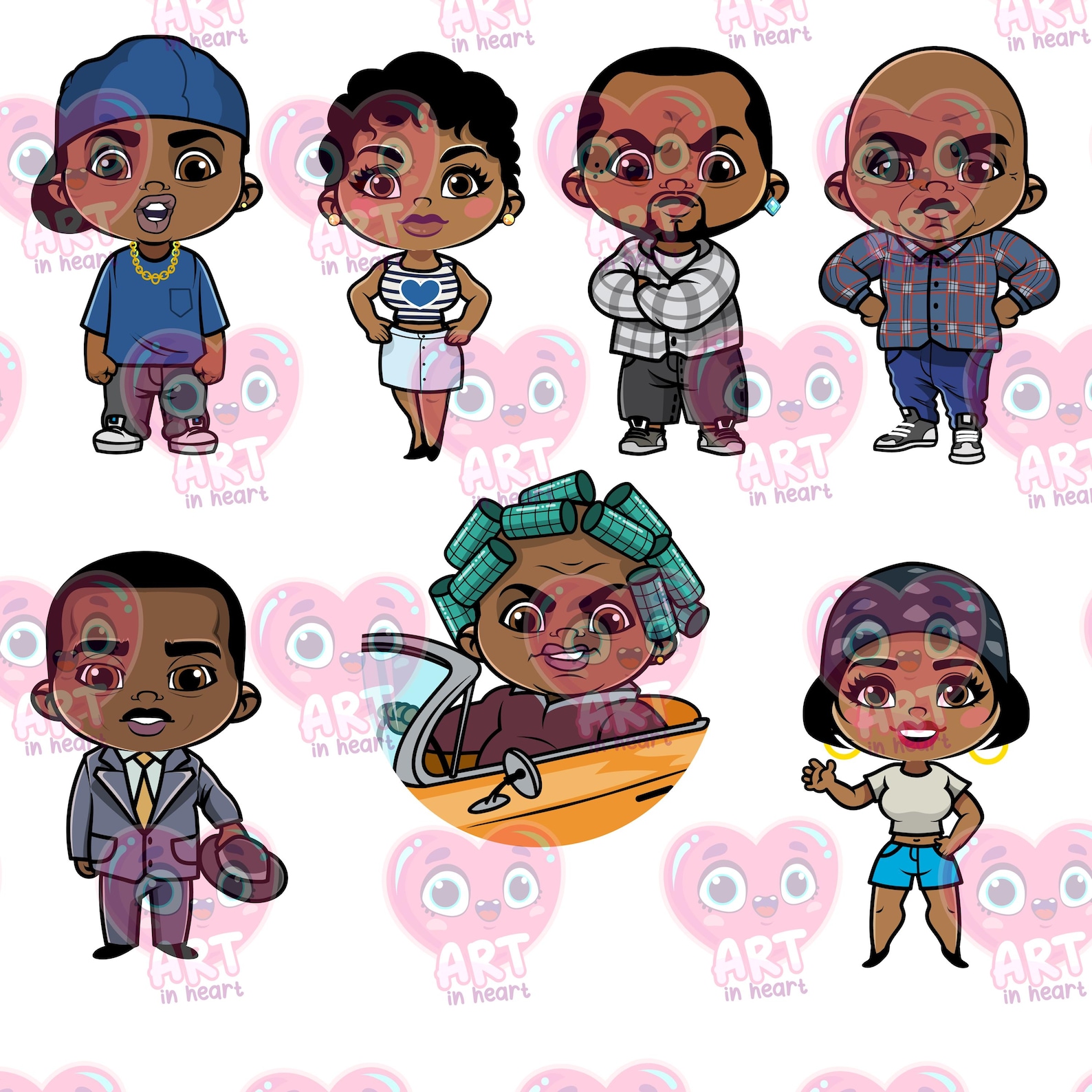 Hip Hop Movie 90s Clipart, Funny Gangsters, Movie 90s Bundle, Rappers ...