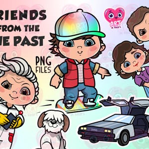 Wetenschapsvrienden clipart, fantastisch verhaalbundel, schattige kinderen clipart, schattige vrienden clipart, kinderfeestje gunsten, wetenschapsbundel, png