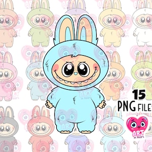 Niedliche Monster Clipart, niedliche Kinder Clipart, süße Monster Freunde Clipart, Geburtstag Partygeschenke, niedliches kleines Monster png, Handelsmonster