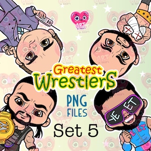 Plus grands cliparts de lutteurs 5, lot de lutteurs professionnels, clipart de lutte WWE, lutteurs drôles mignons, clipart numérique de sport, amateurs de lutteurs des Etats-Unis