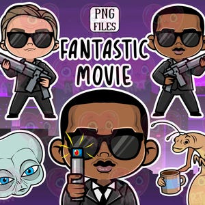 Fantastische vrienden clipart, galactische superhelden clipart, ruimte vrienden clipart, ruimte verjaardagsfeestje clipart, klassieke film 2000