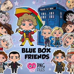 Blue box friends clipart, Fantastic story bundle, Cute kids clipart, Cute friends clipart,  Doctors clipart png, Fantasy movie bundle png