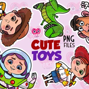 Toys cute friends clipart, classic movie, best friends bundle, cute toys png, classic cartoon usa