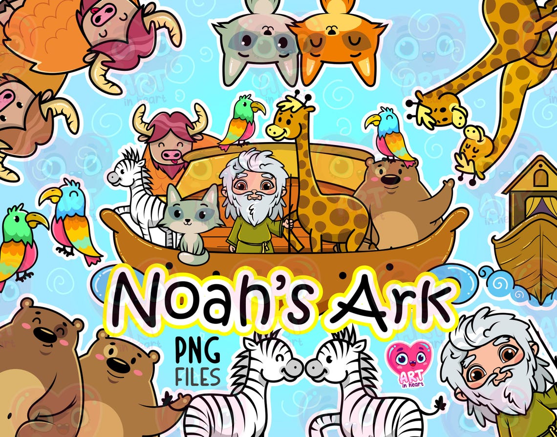 Noah's Ark Clipart Png, Cute Kids Clipart, Bible Stories, Christian Ark ...