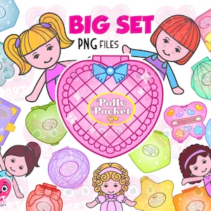 Bonecas de meninas da moda clipart grande conjunto, pacote de bolsos fofos, clipart de bonecas mágicas, clipart de melhores amigas de meninas, brinquedos de bonecas, acessórios de bonecas png