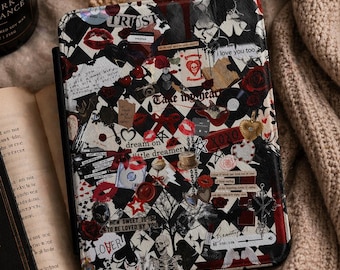 Funda para Kindle de romance oscuro / Cubierta para lector electrónico con collage gótico, accesorio para lector BookTok