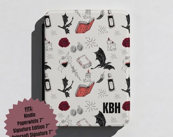 Funda para Kindle con diseño de dragón gótico / Funda personalizada para amantes de los libros de fantasía (Paperwhite 7")