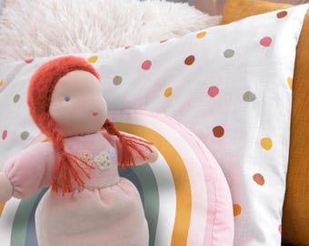 Waldorf doll Princess Daisy/Light Powder. Textile Eco toy for baby, toddler, children, women. Ideal for hugs, dreams, games. 10/12/14 inches