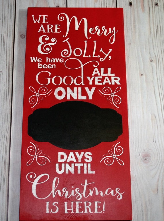 Christmas countdown Christmas sign Days until Christmas | Etsy