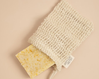 Bolsa de jabón de sisal natural, bolsa ahorradora de jabón, bolsa de jabón exfoliante de origen vegetal ecológico, sin plástico, rellenos de calcetines ecológicos, regalos de Navidad