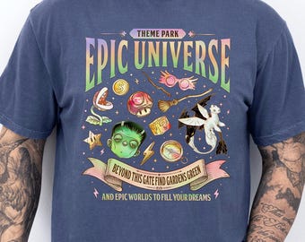 Camiseta Comfort Colors Epic Universe: Viaje al parque temático de Orlando 283429