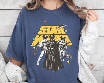Vintage Star Wars Shirt, Comfort Colors Shirt, Star Wars Shirt, Star Wars Disneyland Shirt, Disney Family Tee 282342