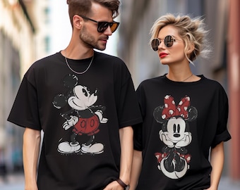 Disney Mickey and Minnie Mouse Classic Shirt, Comfort Colors, Disney Couples Shirt, Mickey and Friends Shirt, Disneyland Matching Tee 282937