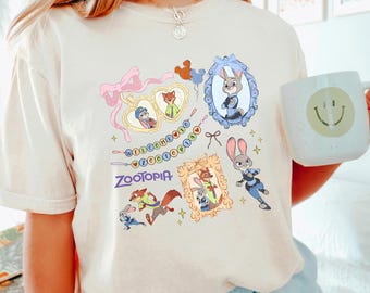 Coquette Bow Zootopia Tee, Comfort Colors, Judy Hopps Shirt, Nick Wilde Shirt, Welcome To Zootopia Disney Shirt, Locket Zootopia Tee 283854