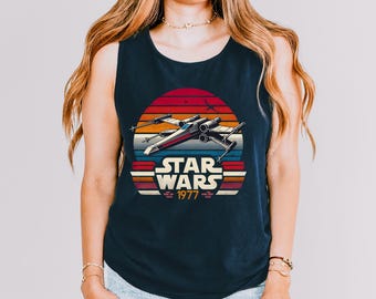 Camiseta sin mangas retro de Star Wars de Disney: Camiseta deportiva con estampado de vacaciones de verano 284792