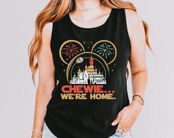 Camiseta sin mangas Disney Chewie "We're Home": diseño de vacaciones de verano con espalda deportiva 284795