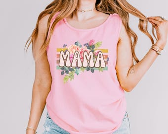 Camiseta sin mangas Floral Mama: Camiseta deportiva con espalda cruzada y estampado de vacaciones de verano 285417