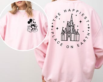 Sudadera con capucha "El Lugar Más Feliz de la Tierra", "Castillo Mágico", "Castillo de Mickey", "Vacaciones Disney", "Reino Mágico" (283806)