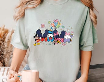 Disney Mom Shirt: Mickey and Friends Design (Comfort Colors) 282709