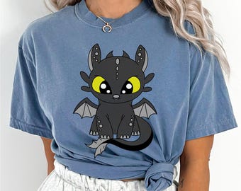 Camiseta de Dragón Desdentado, Colores Cómodos, Camiseta de Desdentado y Furia Luminosa, Camiseta de Cómo Entrenar a tu Dragón, Camiseta Universal de Dragón a Juego 283457