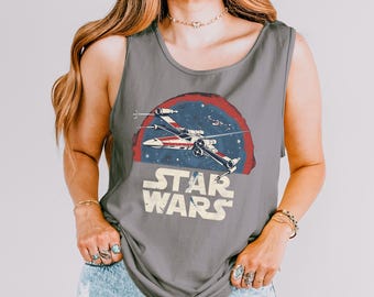 Camiseta sin mangas retro de Star Wars de Disney: Camiseta deportiva con estampado de vacaciones de verano 284793