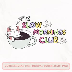 Club de Mañanas Lentas PNG, Autocuidado PNG, Cita de Buenos Días PNG, De mal humor PNG, Cita Acogedora PNG, Citas Cortas PNG, Diseño de Sublimación Retro PNG