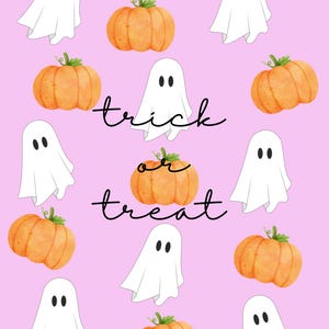 Cute Pink Halloween Smartphone Wallpaper Background