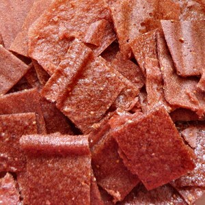 Strawberry Banana Fruit Leather Bites - 2 oz. - GREAT for you AND your dog