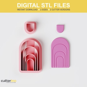 Earring Polymer Clay Cutter STL | 2 Sizes | 2 Cutter Versions | STL file for 3D printing