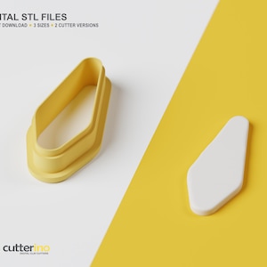 Druppelvorm polymeerklei STL | 3 maten | 2 snijversies | STL-bestand voor 3D-printen