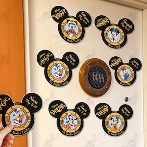 Disney Cruise Family Custom Name Magnets, Stateroom Door Magnet, Mickey and Friends Cruise Ship Stateroom Door, Disney Cruise Magnet