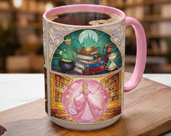 Taza de estantería Wicked con vitral, regalo para amantes de los libros, tazas Wicked Changed For Good, tazas Wicked Defy Gravity, tazas de El Mago de Oz