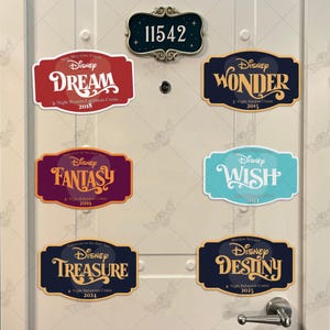 Disney Cruise Plaque Personalised Magnet, Ship Name Door Magnet, Disney Porthole Magnet , Disney Cruise Decor, Disney Cruise Line Magnets