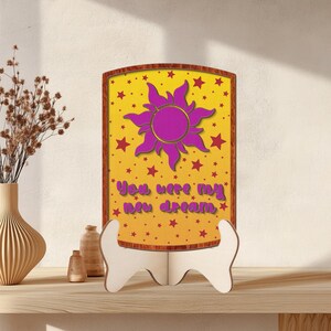 You were my new dream Wooden Sign, Tangled Movie Decor, Tangled Lantern wooden decor, Perfect Home Decor