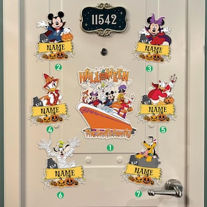 Personalized Disney Halloween Cruise Magnet, Mickey and Friends Halloween Magnet, Halloween on the High Seas Disney Cruise Line Magnet