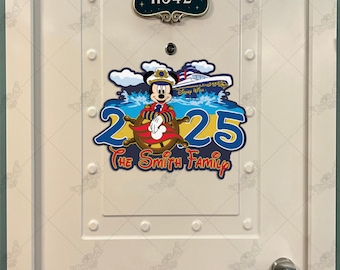 Disney Personalized 2025 Cruise Line Door Magnet, Mickey Family Cruise Magnet, Family Sign Wish Dream Treasure Fantasy Magnet