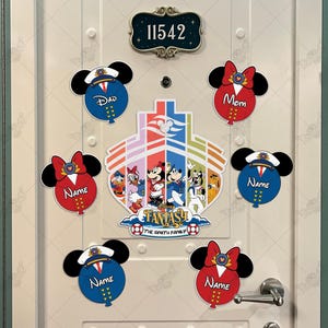 Imán personalizado de Disney Cruise 2025, imán de Mickey y sus amigos, imanes para puerta de suite de Disney Cruise inspirados en Disney, imán para puerta de Disney