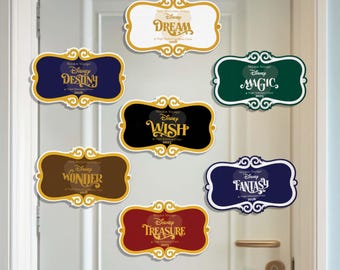 Customize Name Disney Family & Cruise Ship Stateroom Door Magnet, Ship Name Door Magnet, Disney Cruise Decor, Disney Cruise Line Magnets