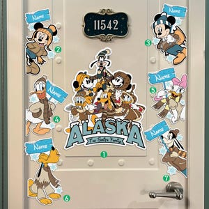 Personalized Mickey & Friends Alaska Disney Cruise Magnet, Alaska Trip 2025 Magnet, Family Cruise Stateroom Door, Disney Cruise Magnet