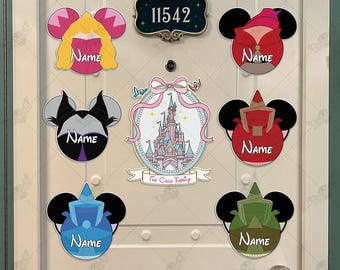 Personalized Sleeping Beauty Inspired Magnet, Disney Family Members Gift, Disney Princess Aurora Maleficent Birthday Girl Magnet
