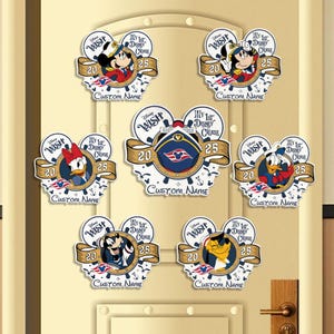 Personalized Mickey & friends Cruise Magnet, Disney Cruise Ship Magnet, Disney Cruise Trip Magnet, Stateroom Door Decor