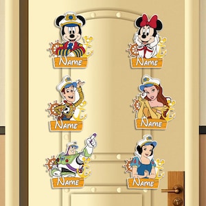 Personalized Disney All Character Cruise Line Magnets, Disney Cruise Door Magnets, Family Cruise Stateroom Door 2025 Magnets