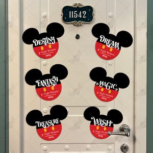 Disney Mickey Cruise Plaque Personalised Magnet, Mickey Sign Magnet, Disney Porthole Magnet, Disney Cruise Decor, Disney Cruise Line Magnets