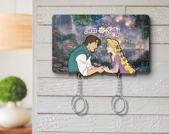 Porte-clés Couple – Pendentifs Lune Et Soleil – Design Hexagonal Rétro Pour Sac, Clés Ou Décoration