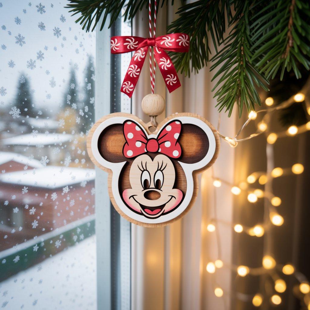 パーソナライズされたディズニークリスマスミニーマウスオーナメント