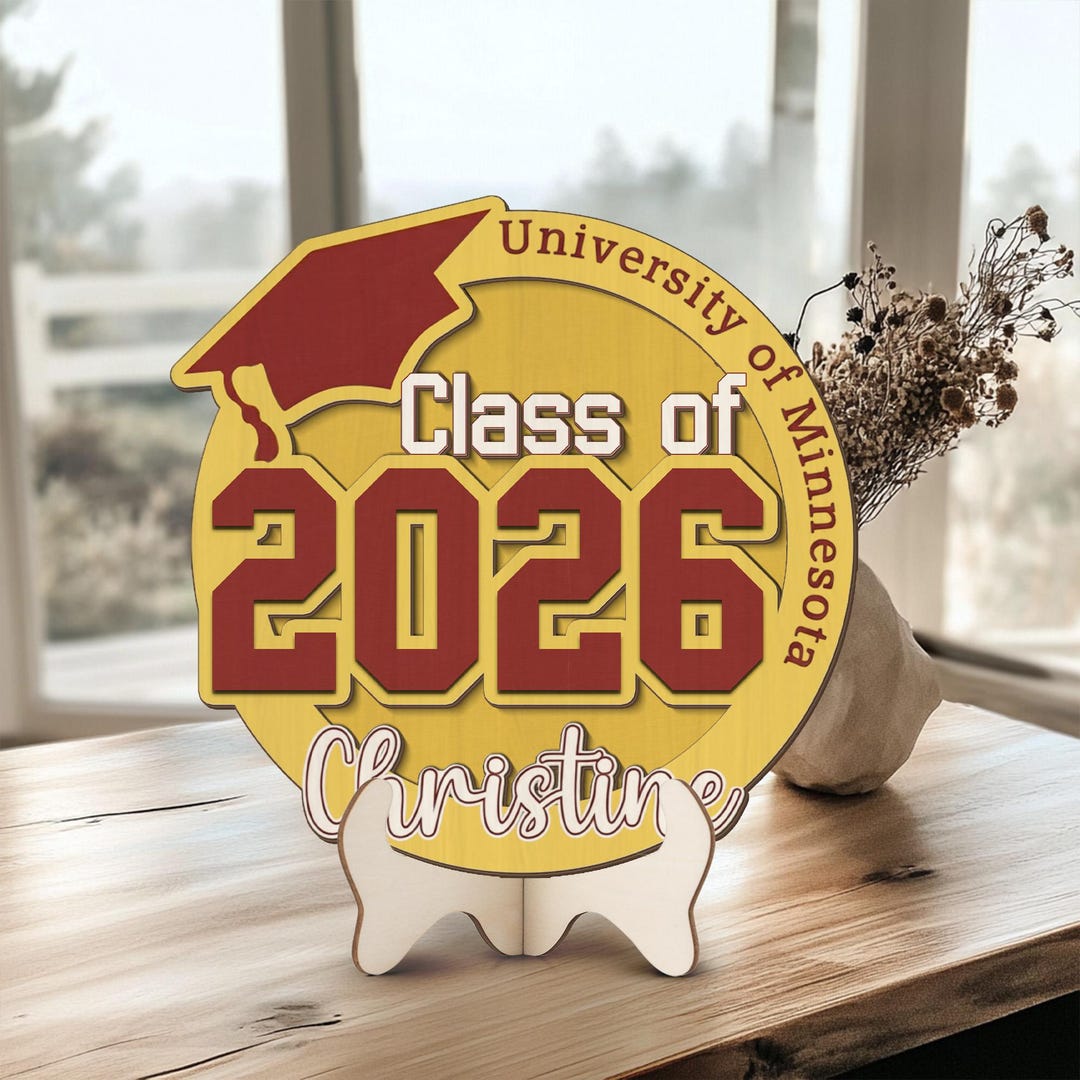 Personalized Graduation Wooden Plaque, Class of 2026 Sign, Custom Name ...