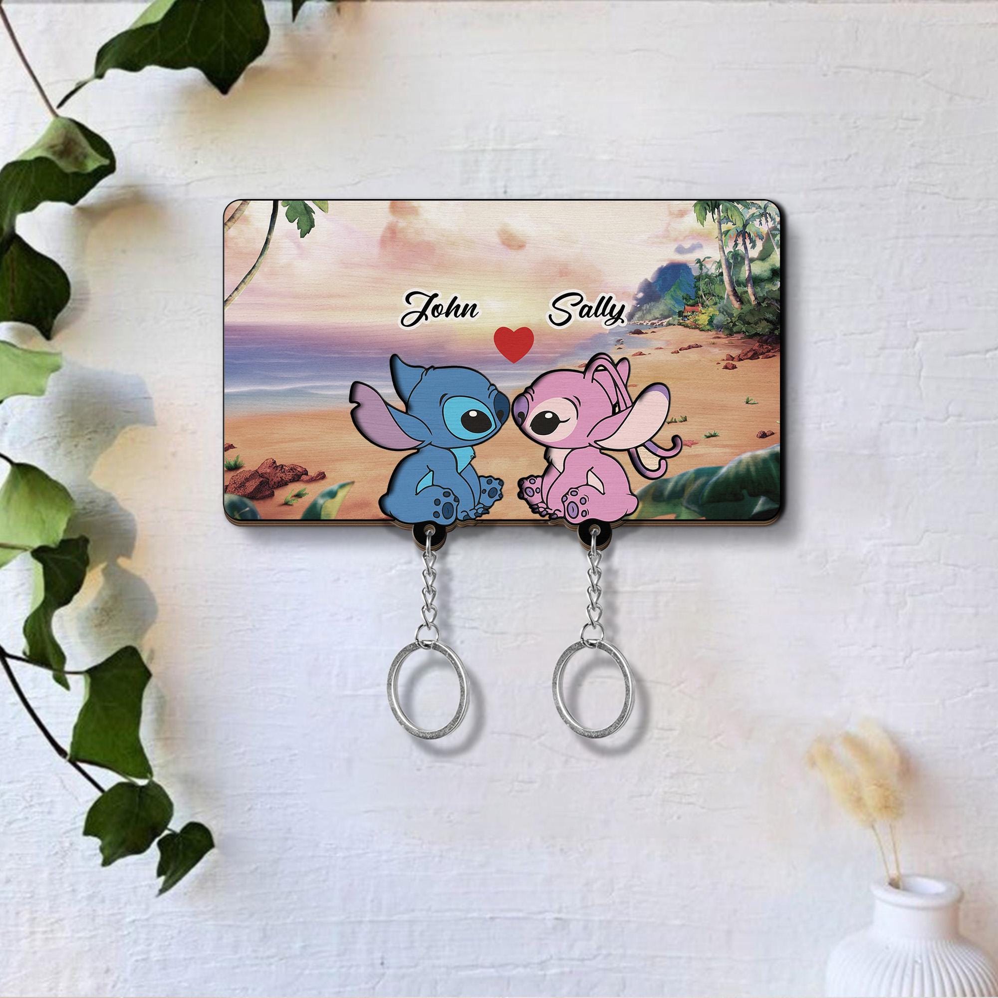 Stitch couple key chain - Etsy 日本