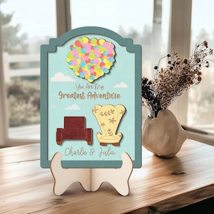 You Are My Greatest Adventure UP Movie Wood Sign, PIXAR UP, Carl and Ellie Decor, Up home decor, Disney House Decor
