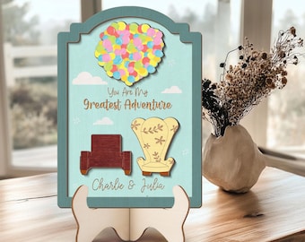 Houten bord You Are My Greatest Adventure UP-film, PIXAR UP, Carl en Ellie Decor, Home Decor Up, Decor Disney House