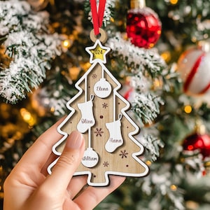 Personalized Family Christmas Ornament, Family Names Tree Ornament, Family Ornament, Christmas Tree Name, 2025 Christmas Ornament.